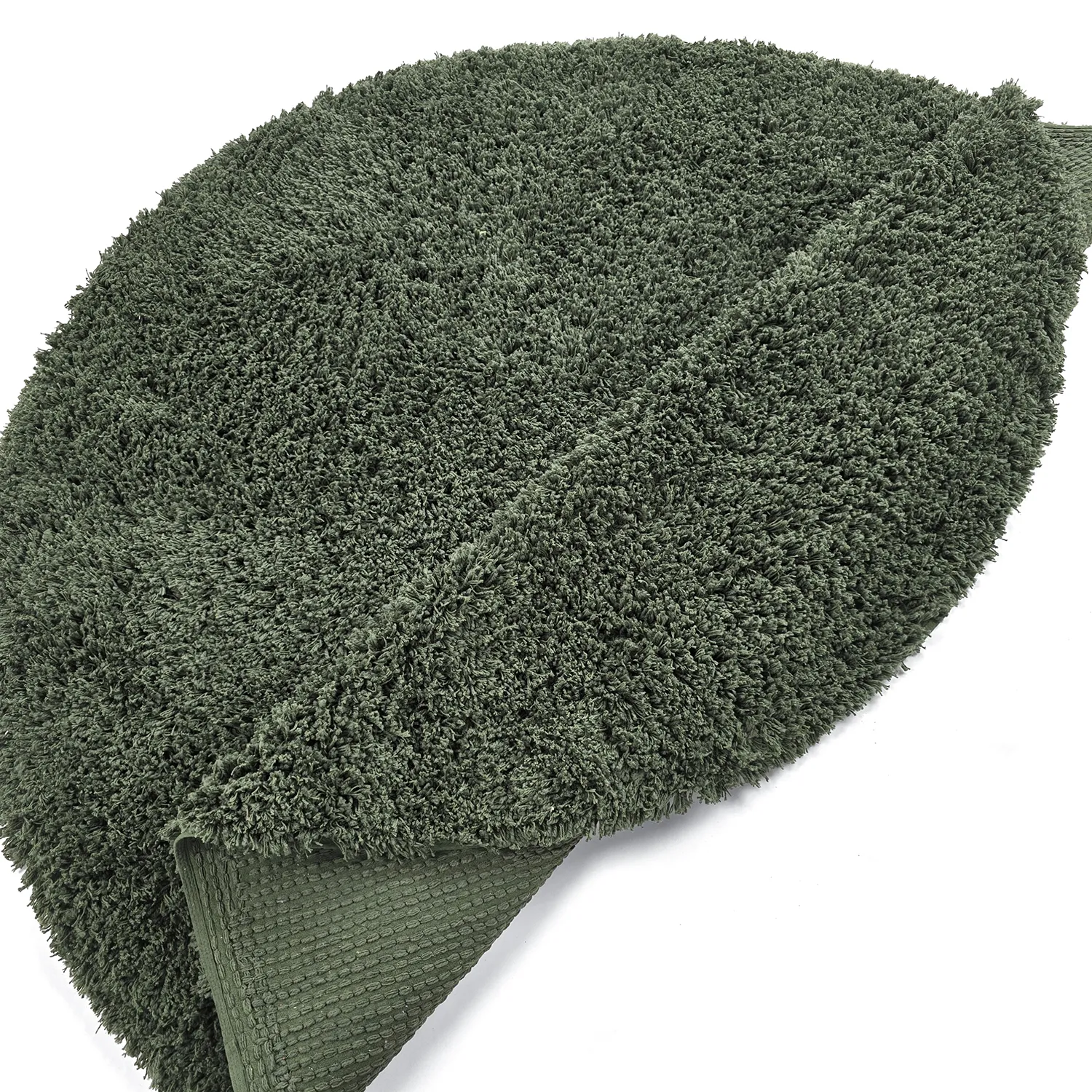 Rond vloerkleed - Combarro Solid Cotton Shaggy (groente)