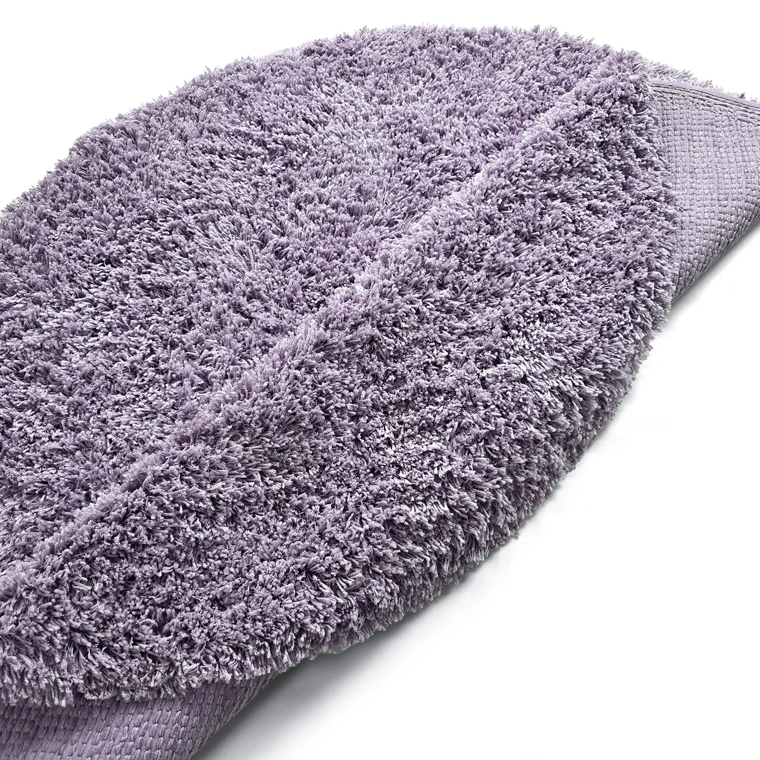 Rond vloerkleed - Combarro Solid Cotton Shaggy (licht paars)