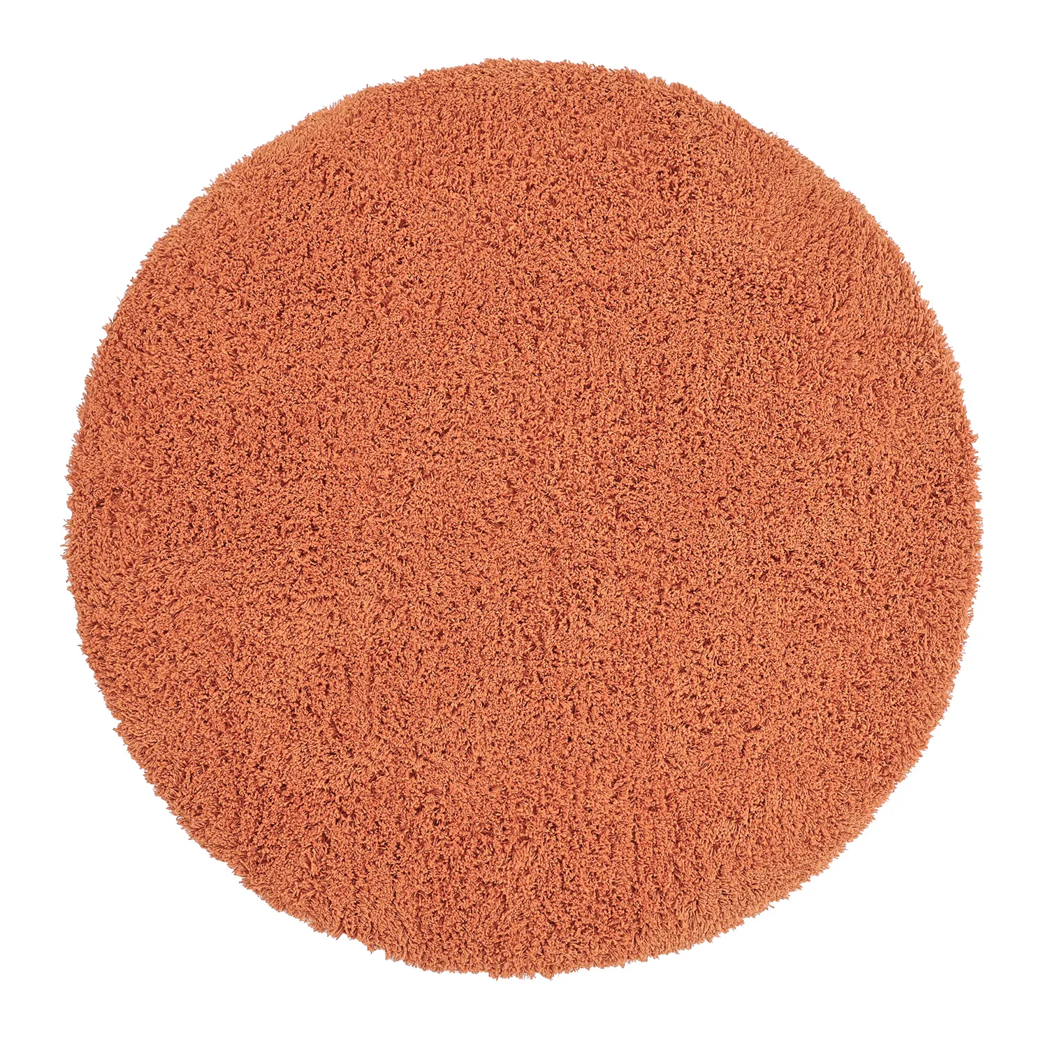 Rond vloerkleed - Combarro Solid Cotton Shaggy (lichtoranje)