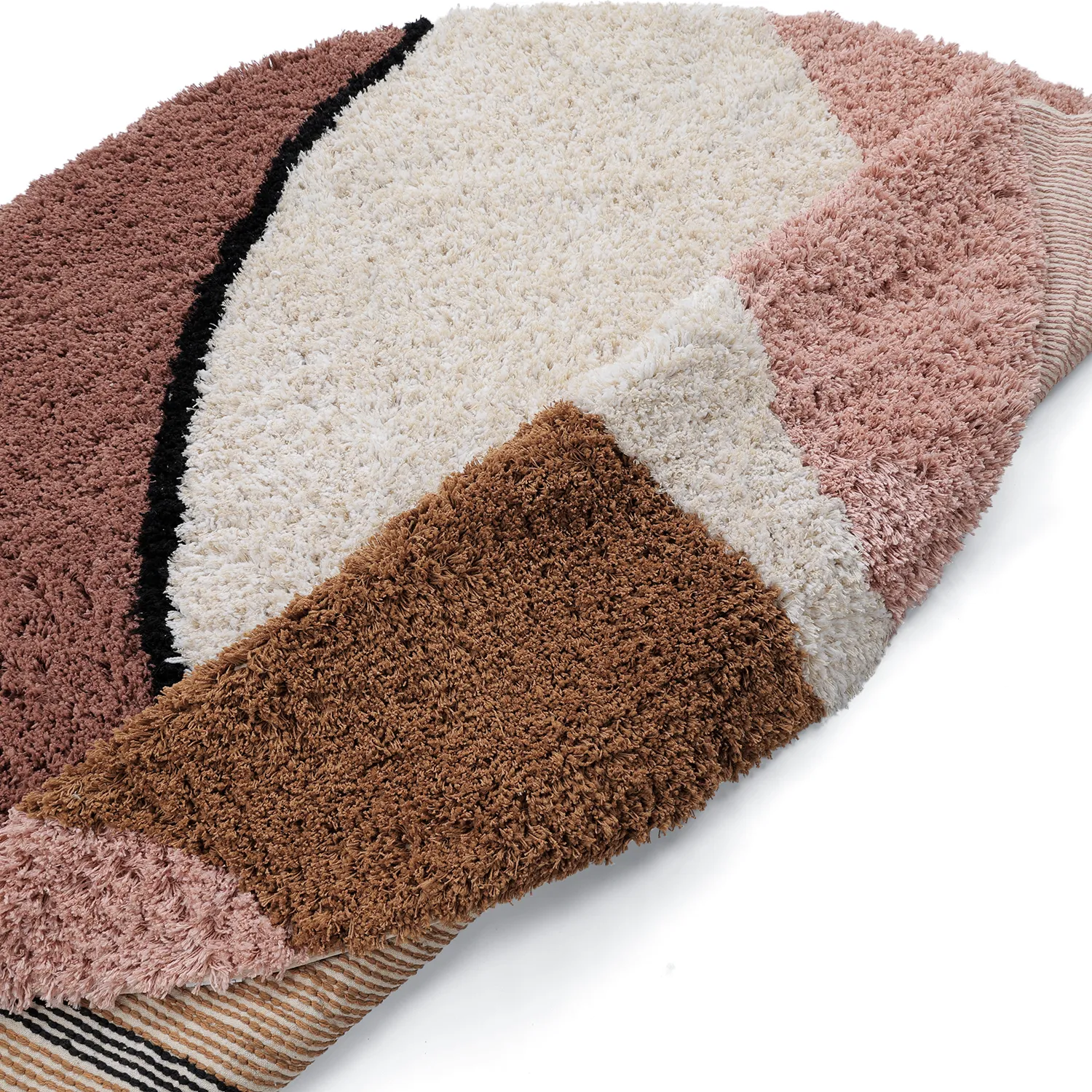 Rond vloerkleed - Perast Natural Cotton Shaggy (multi)