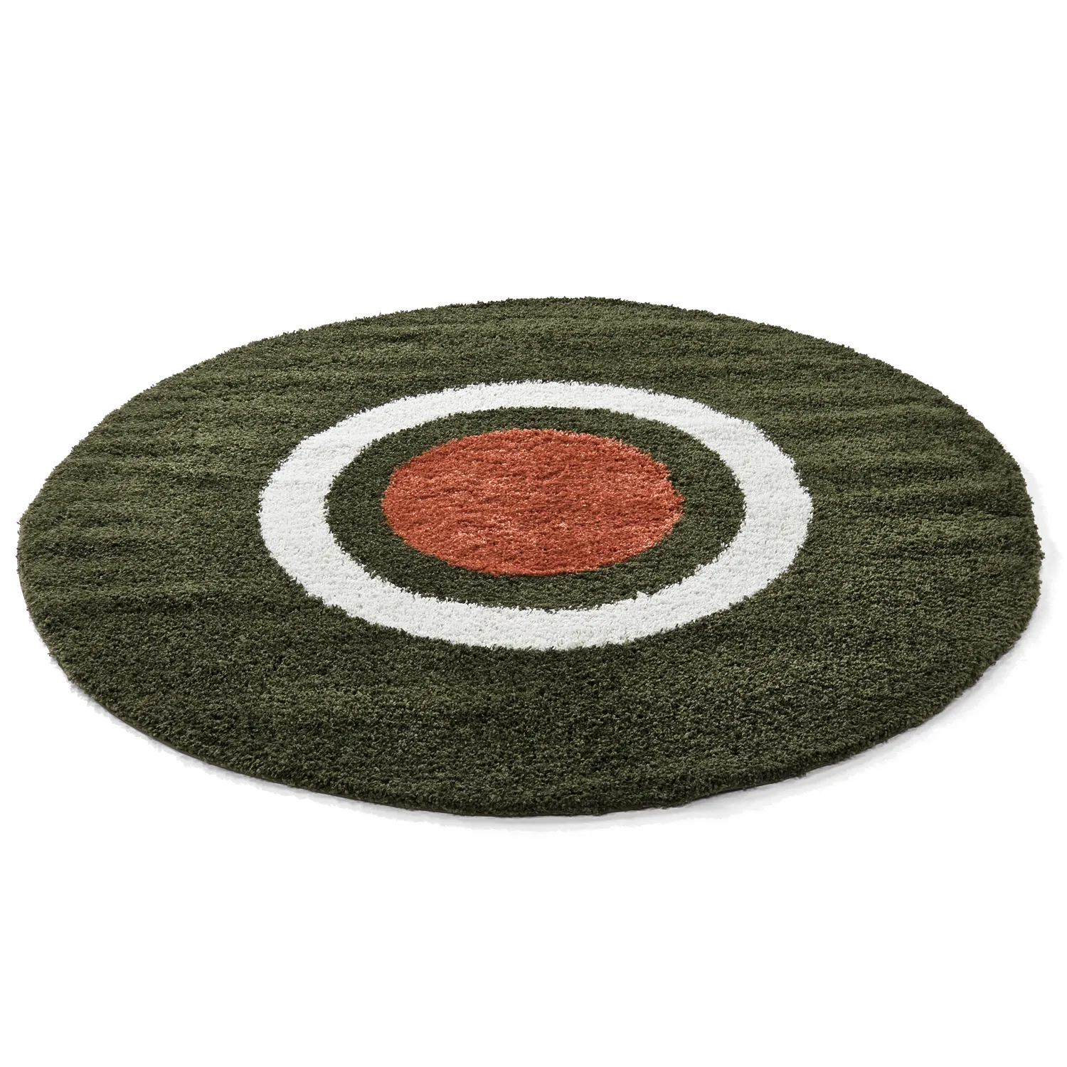Ronde vloerkleden - Alsace (groen/wit/oranje)