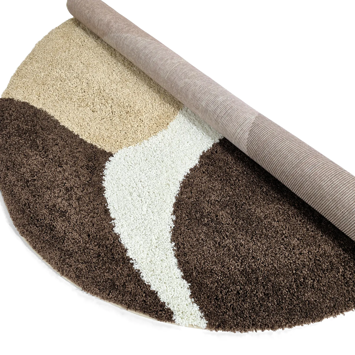 Ronde vloerkleden - Chiniot (bruin/beige/wit)