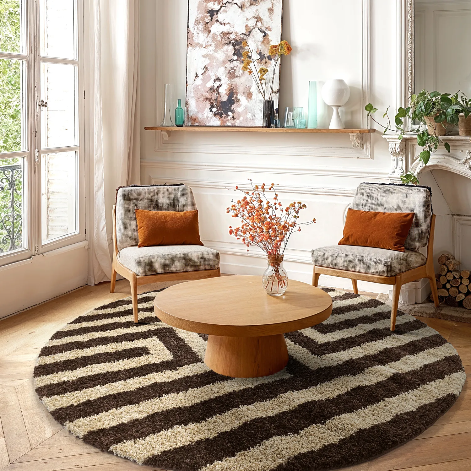 Ronde vloerkleden - Imilchil (beige/bruin)