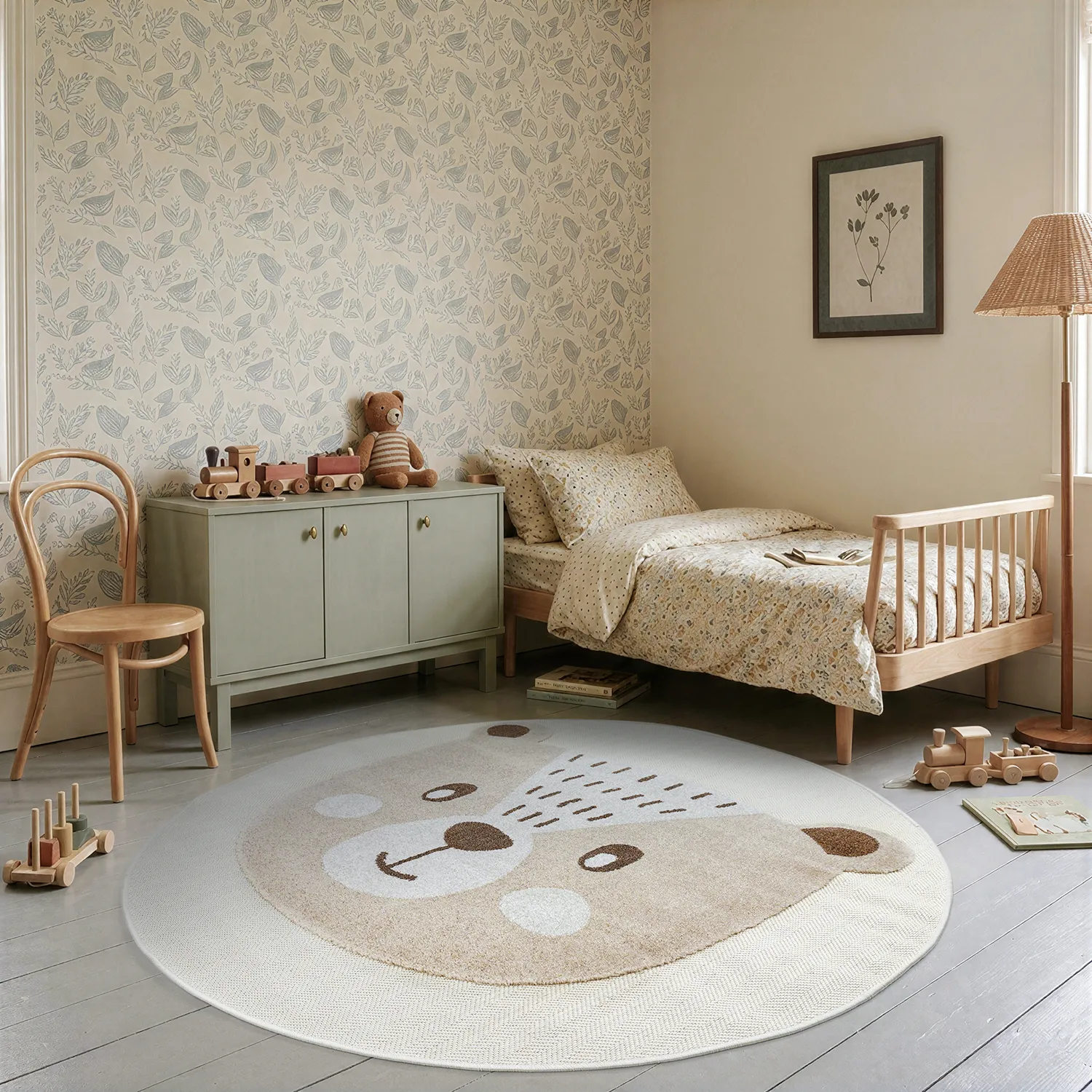 Rond kindertapijt - Kind Bear (room)