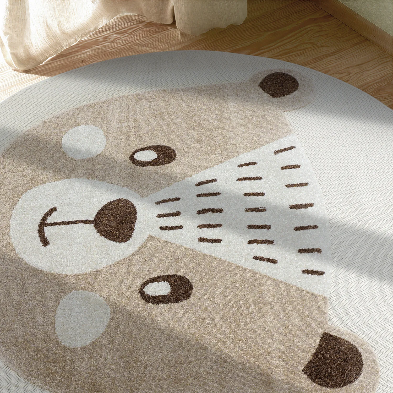 Rond kindertapijt - Kind Bear (room)