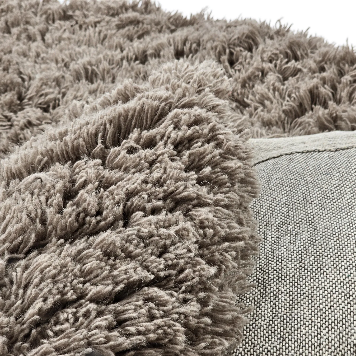 Rond vloerkleed - Aliste Wool Shaggy (bruin)