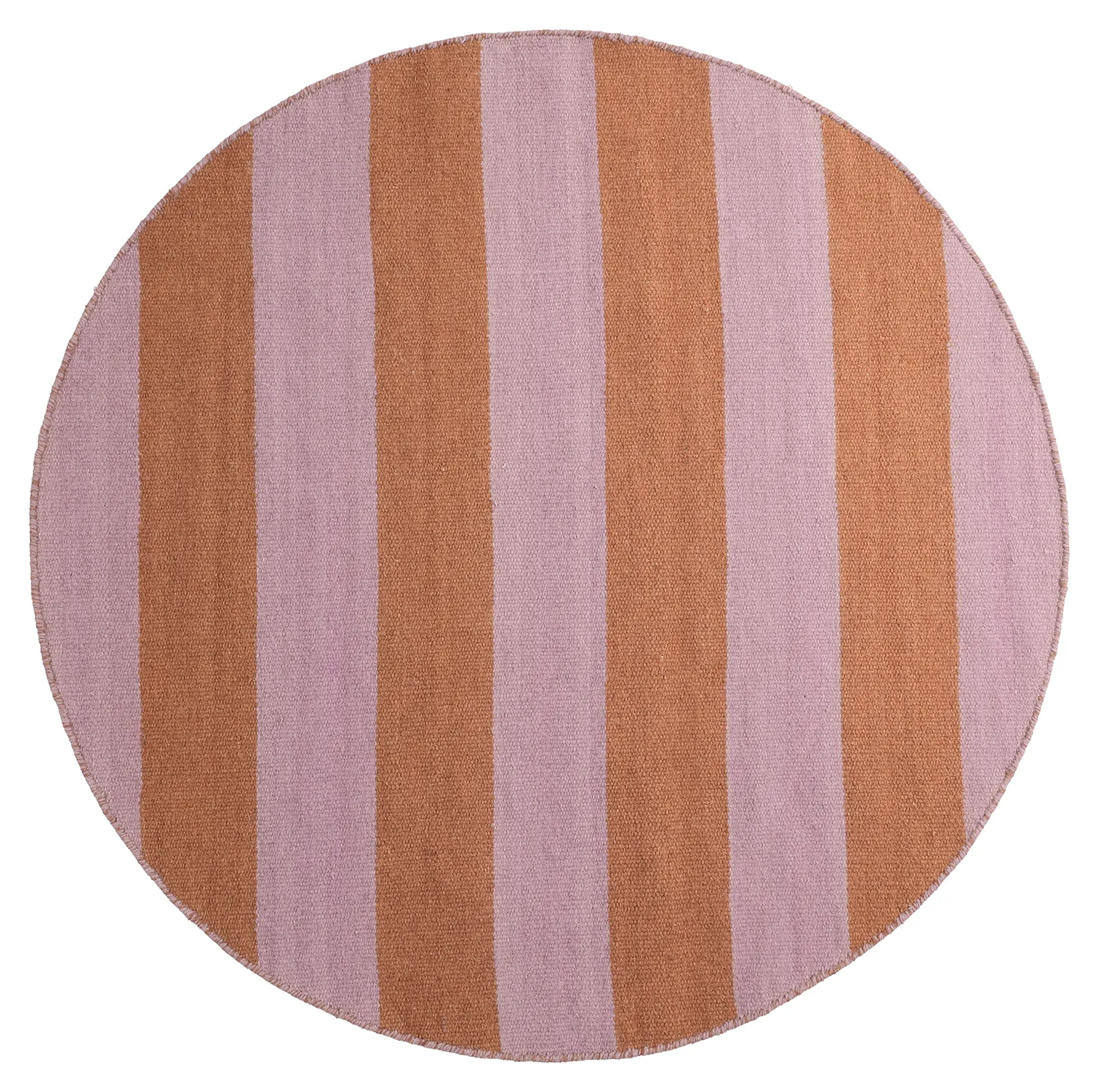 Rond vloerkleed - Garine (oranje/roze)