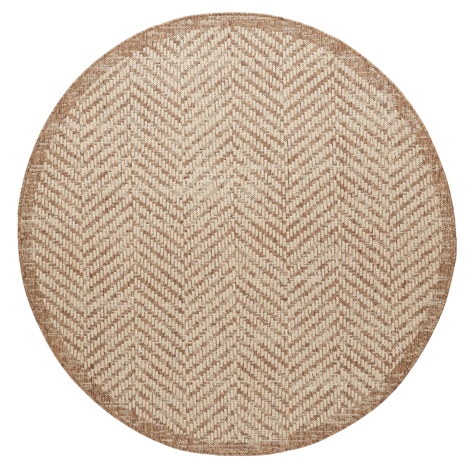 Rond vloerkleed - Indoor/Outdoor Donora (bruin)