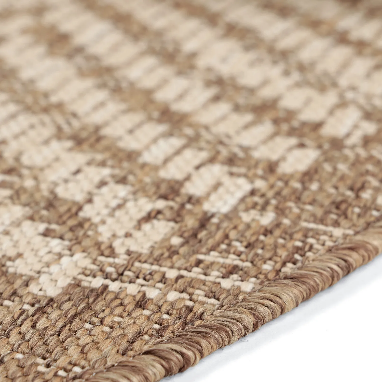 Rond vloerkleed - Indoor/Outdoor Donora (bruin)