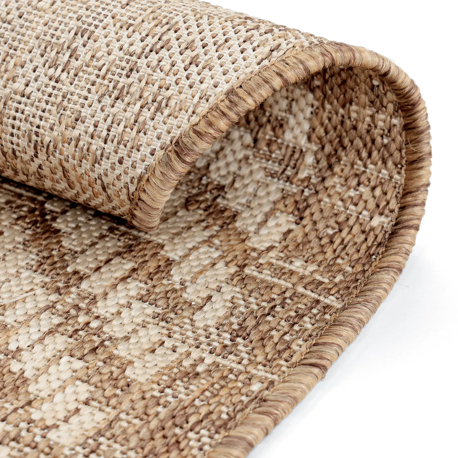 Rond vloerkleed - Indoor/Outdoor Donora (bruin)