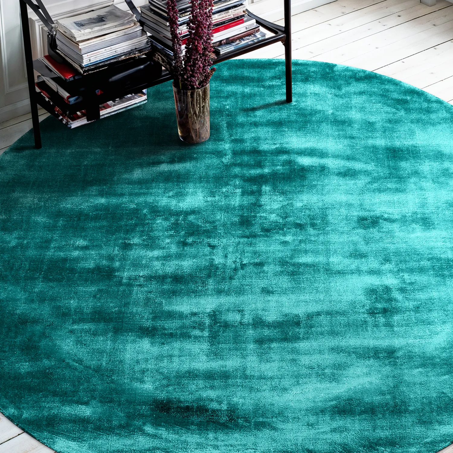 Rond vloerkleed - Jodhpur Special Luxury Edition (turkoois)