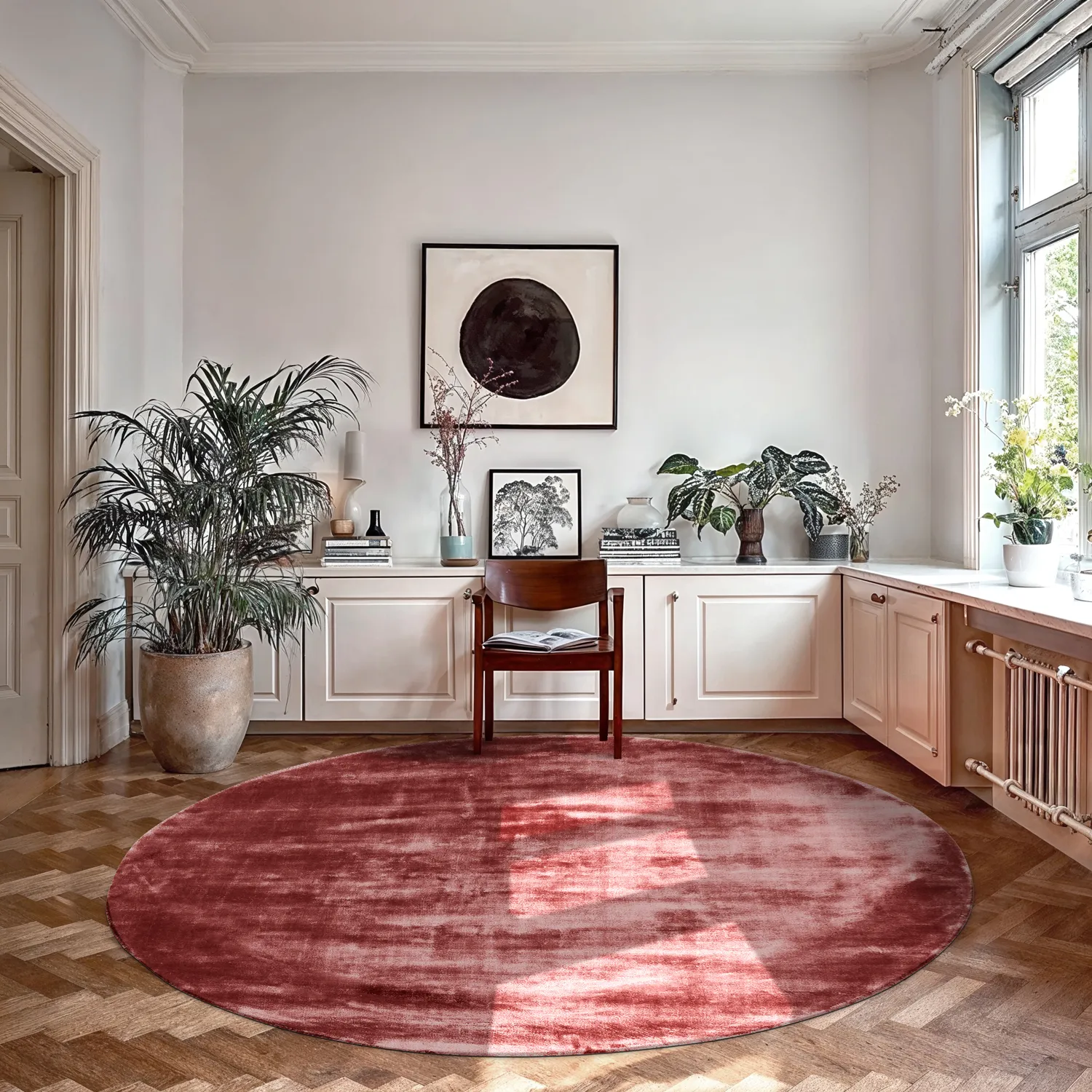 Rond vloerkleed - Jodhpur Special Luxury Edition (bordeaux)