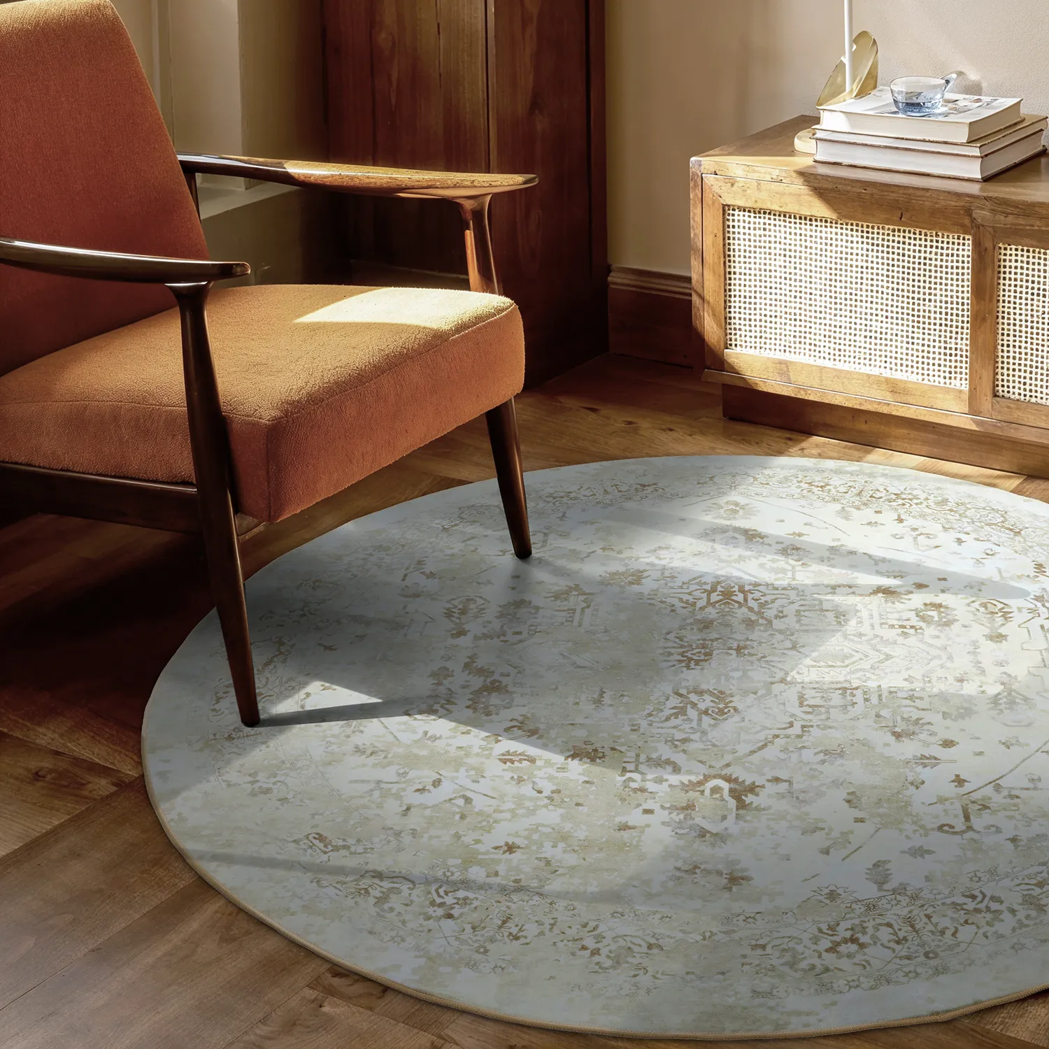 Rond vloerkleed - Mateur (beige)