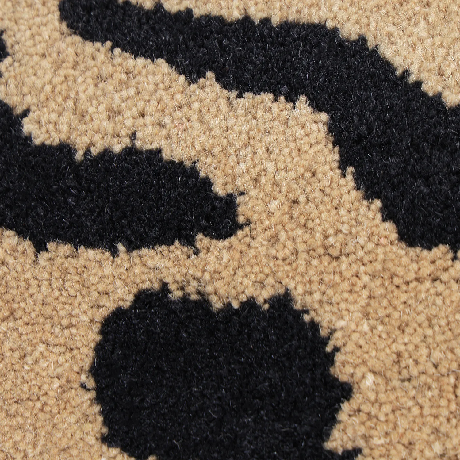 Hoogpolig vloerkleed - Zebra Tufted Wool Premium (beige/zwart)