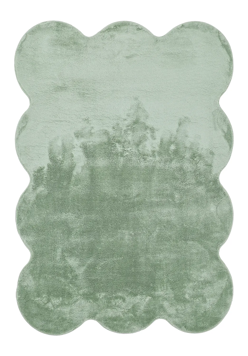 Golvend hoogpolig vloerkleed - Aranga Super Soft Fur (groente)