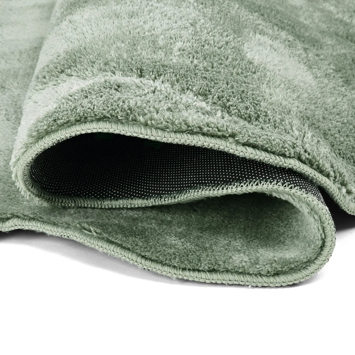 Golvend hoogpolig vloerkleed - Aranga Super Soft Fur (groente)