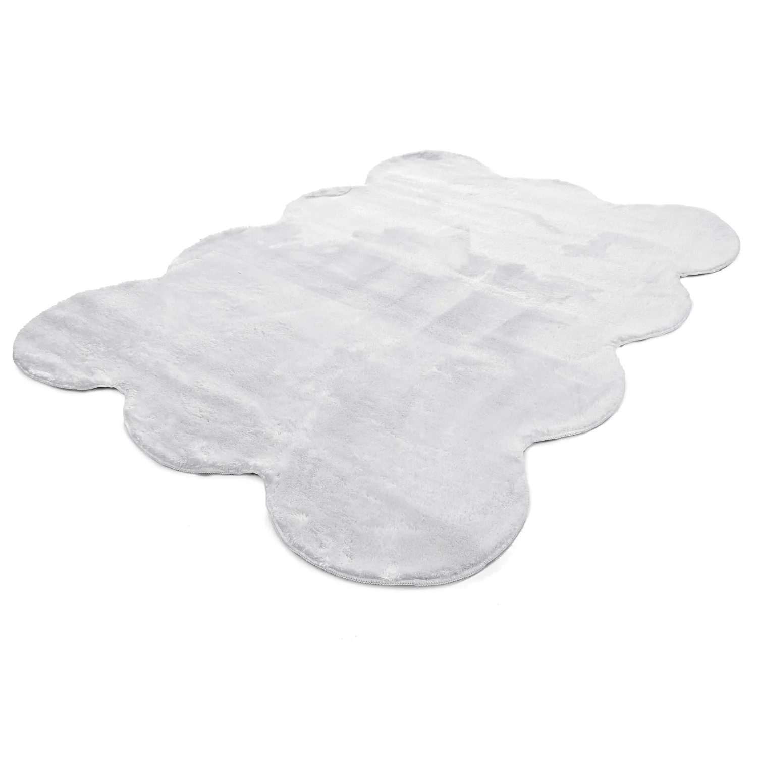 Golvend hoogpolig vloerkleed - Aranga Super Soft Fur (wit)