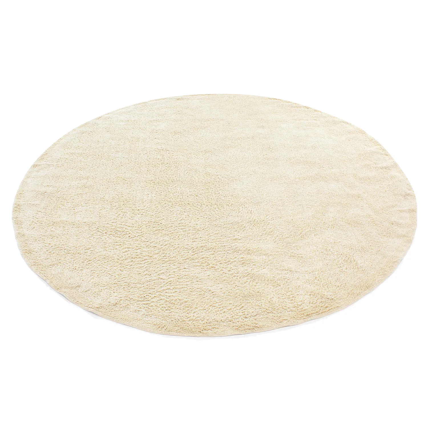 Rond vloerkleed - Celina Natural Cotton Shaggy (gebroken wit/beige)