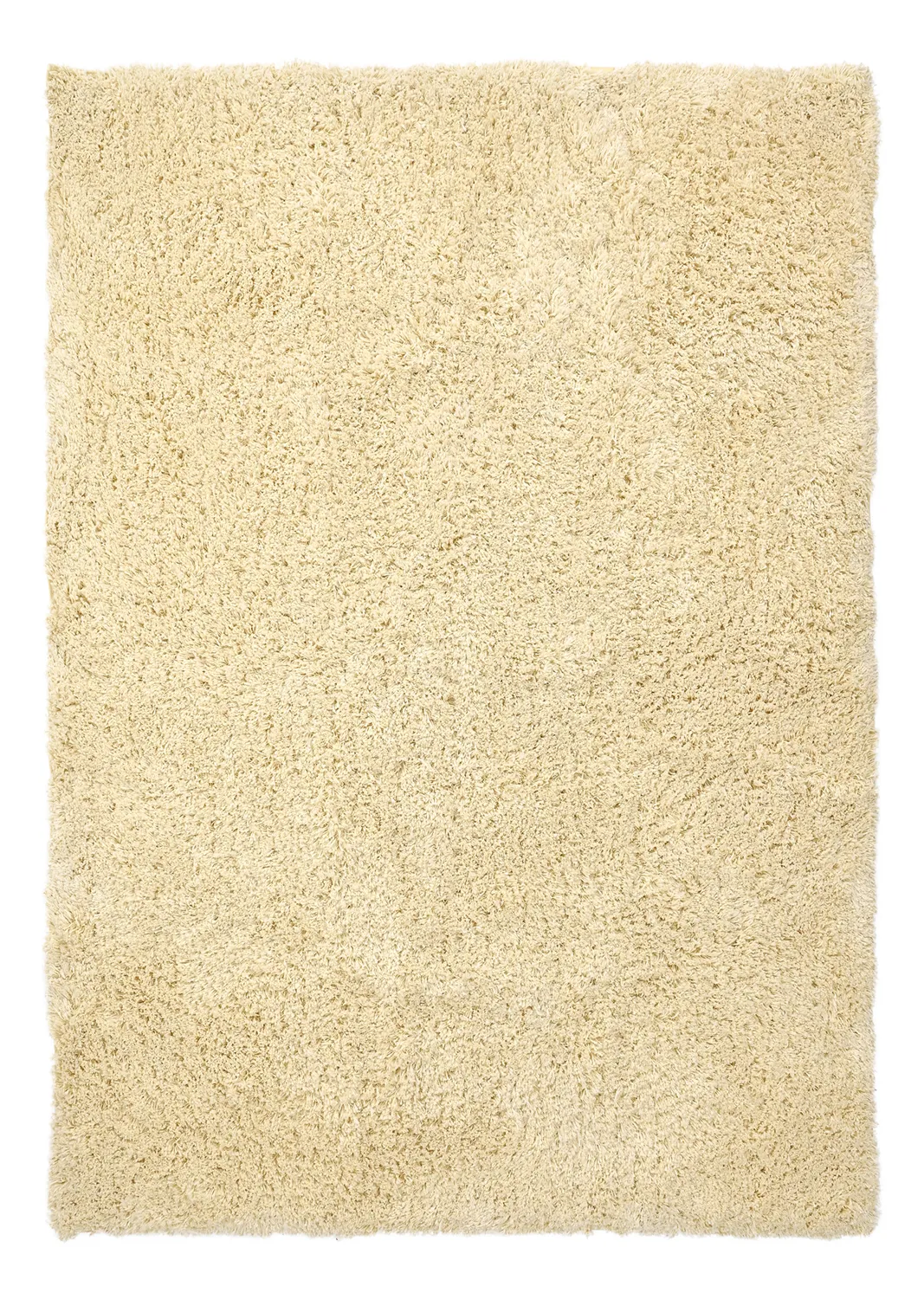 Hoogpolig vloerkleed - Combarro Solid Cotton Shaggy (lichtgeel)