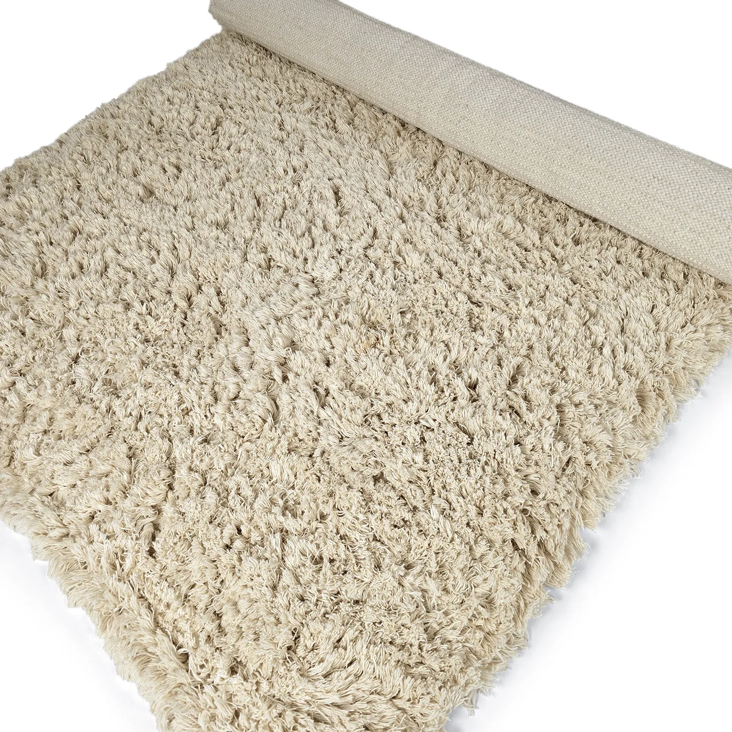 Hoogpolig vloerkleed - Fassale Hand Woven Wool Shaggy (room)