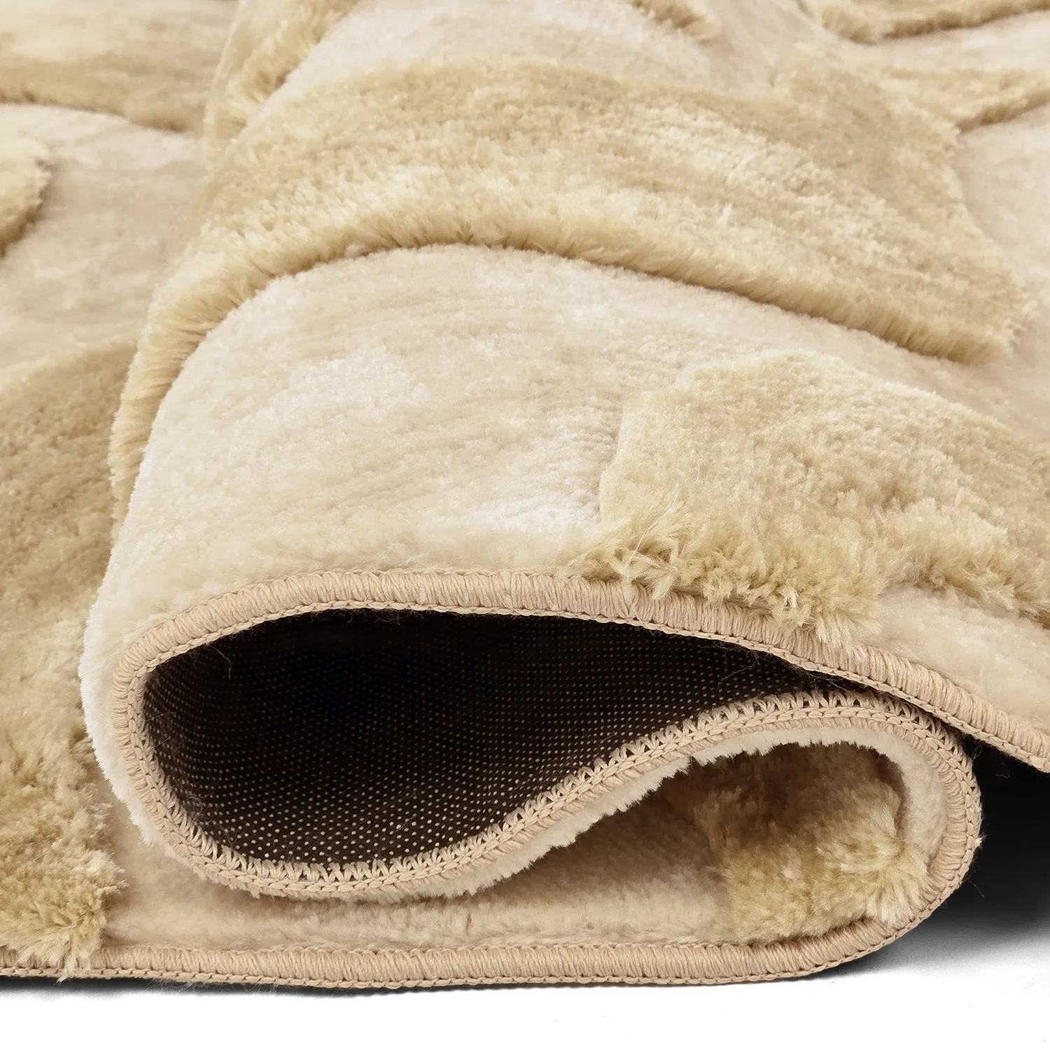 Hoogpolig vloerkleed - Fergana (crème/beige)