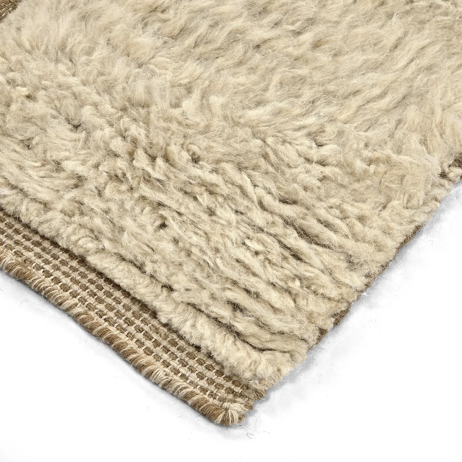 Hoogpolig vloerkleed - Kiberg Hand Woven Wool Shaggy (room)