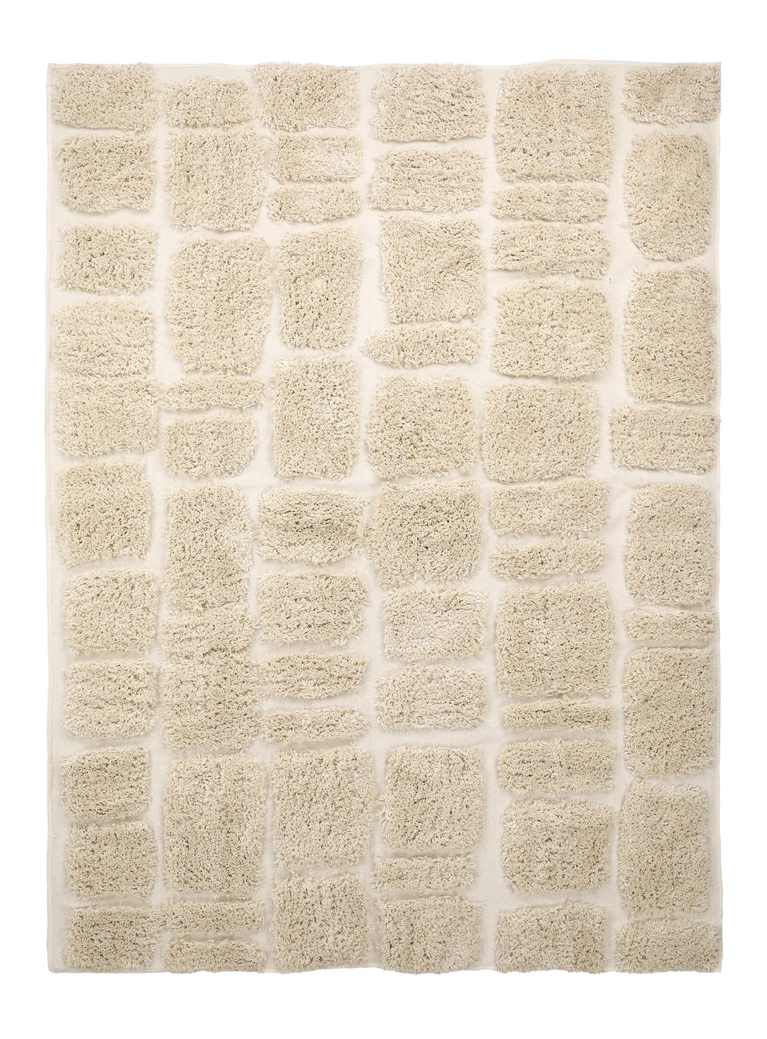 Hoogpolig vloerkleed - Otranto Natural Cotton Shaggy (gebroken wit)