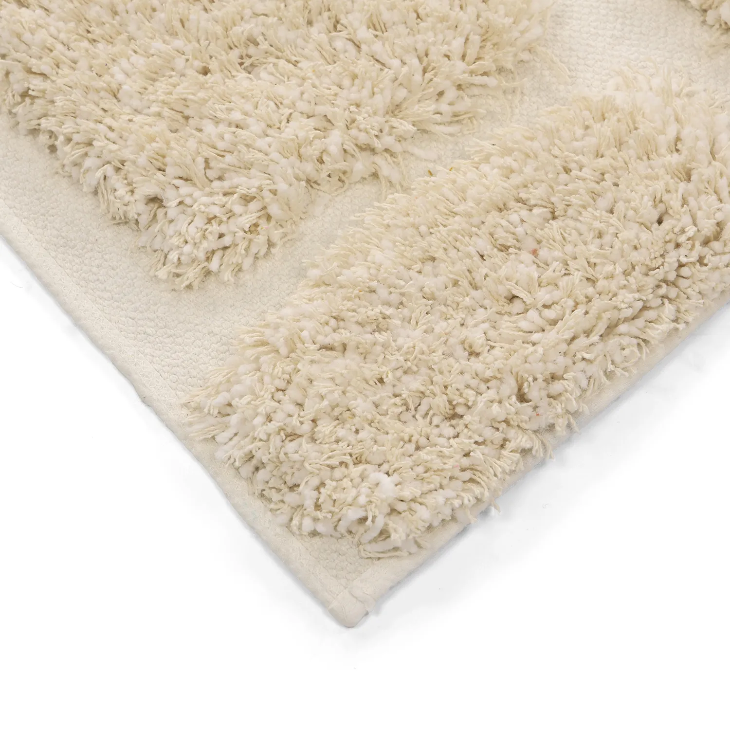 Hoogpolig vloerkleed - Otranto Natural Cotton Shaggy (gebroken wit)