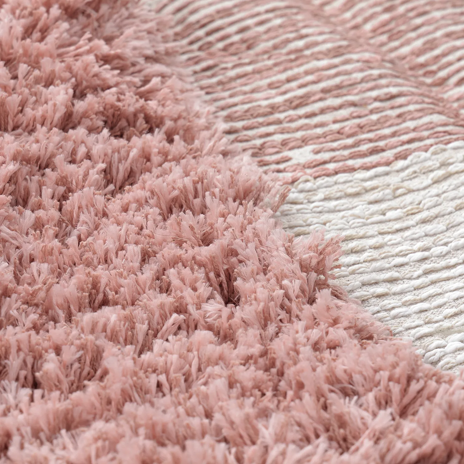 Hoogpolig vloerkleed - Perast Natural Cotton Shaggy (multi)