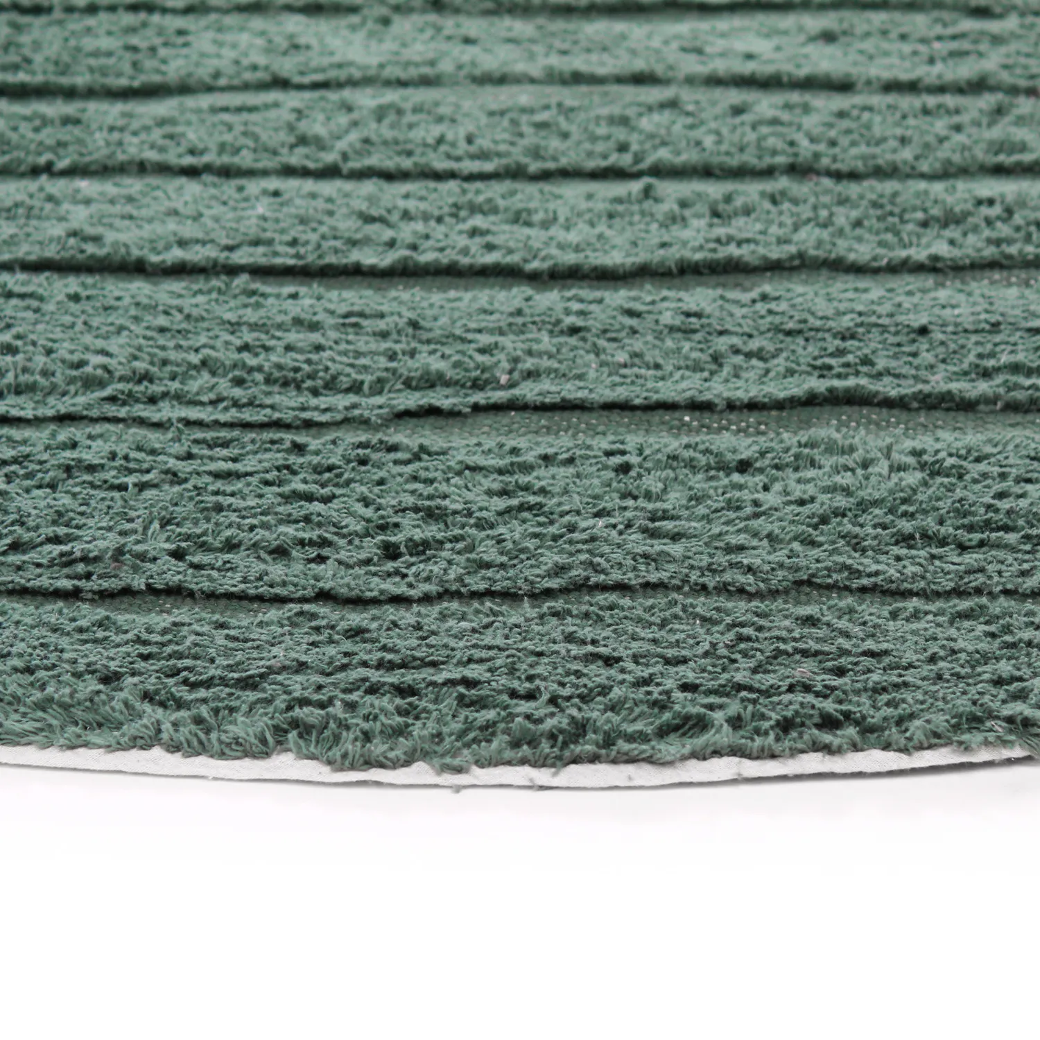 Rond vloerkleed - Rani Natural Cotton Shaggy (groente)