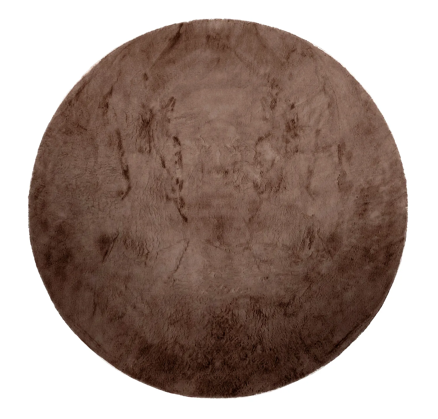 Ronde vloerkleden - Aranga Super Soft Fur (donker bruin)