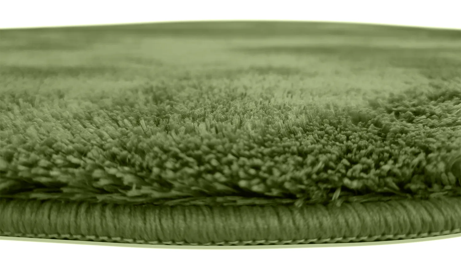 Ronde vloerkleden - Aranga Super Soft Fur (olijfgroen)