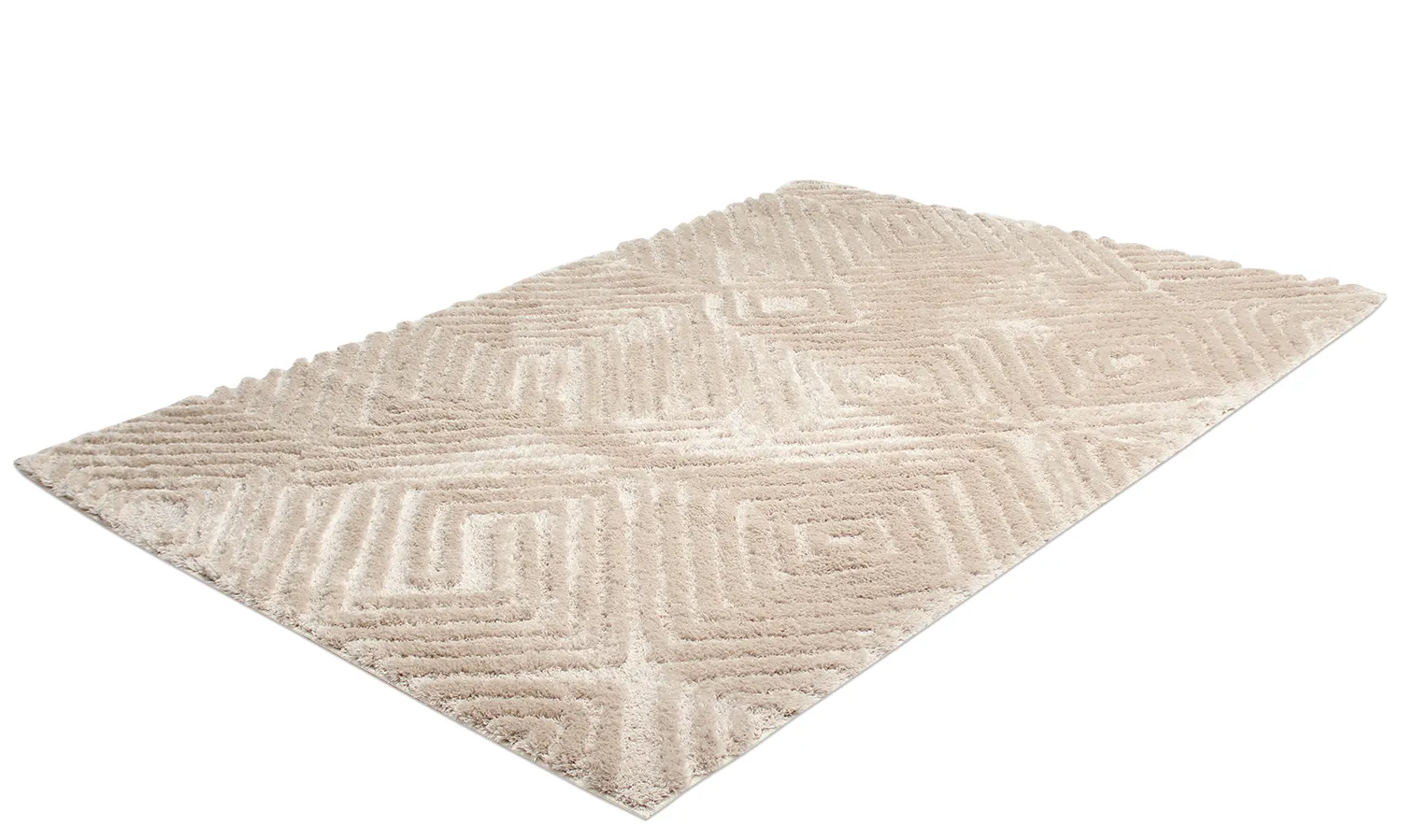 Hoogpolig vloerkleed - Monti (beige)