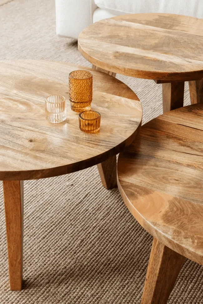 Salontafel - Vintage - 65 cm round (natuur)