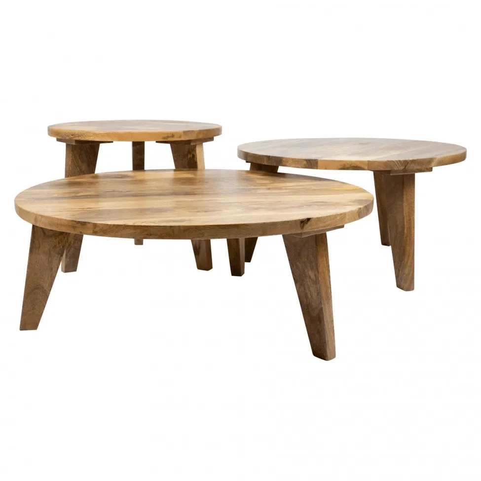 Salontafel - Vintage - 65 cm round (natuur)