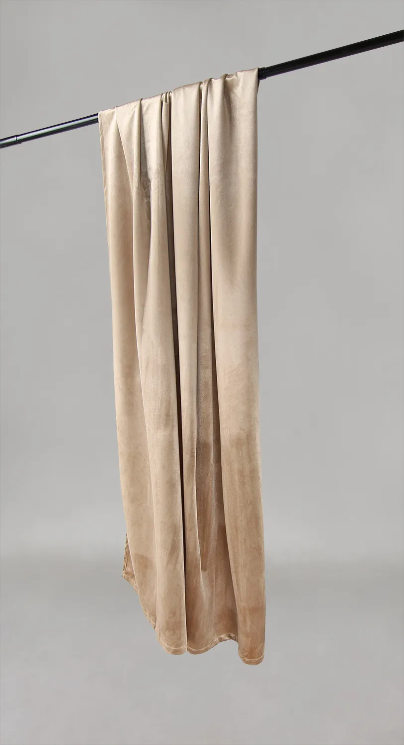 Gordijnen - Fluwelen gordijnen Marlyn (licht beige)