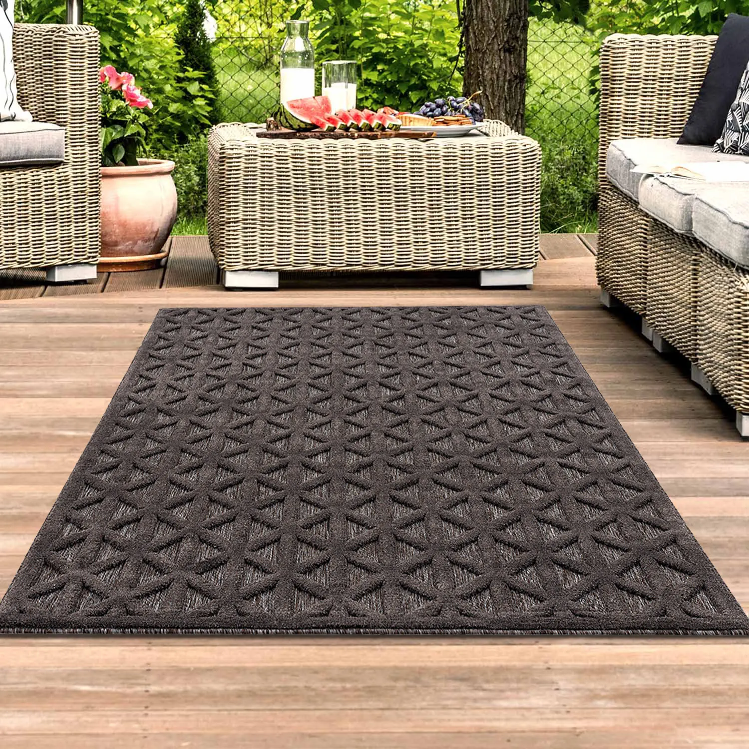 Shaggy Indoor-Outdoor - Aberdeen (antraciet)