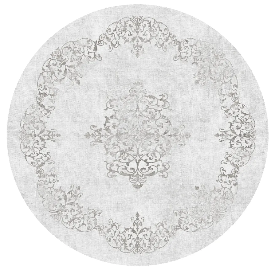 Rond vloerkleed - Santi (lichtgrijs)