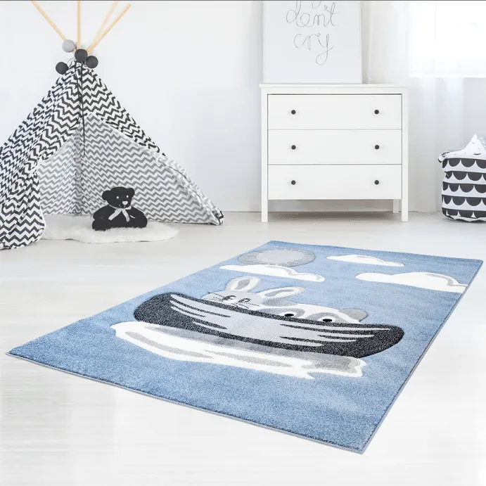 Kindervloerkleed - Bueno Bunny (blauw)
