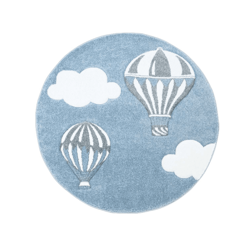 Kindervloerkleed - Bueno Hot Air Balloon (blauw)