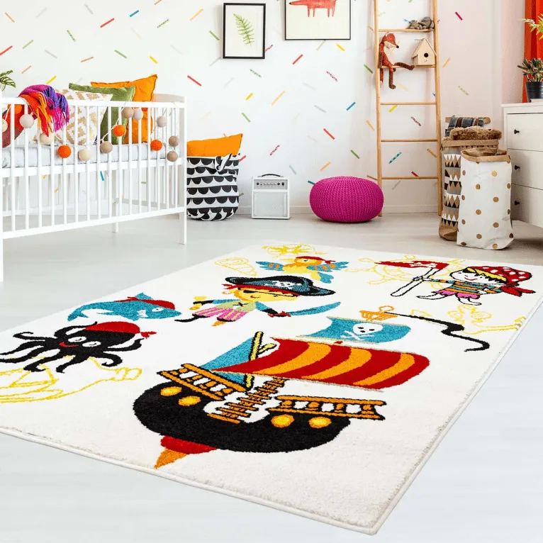 Kindervloerkleed - Moda Pirate (wit)