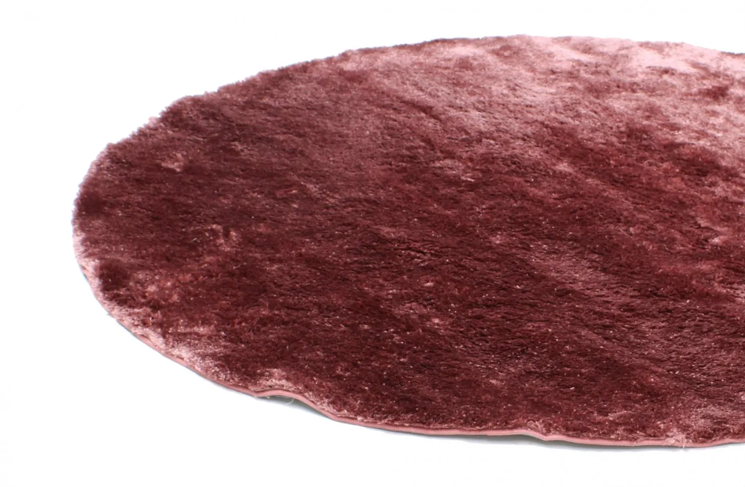 Ronde vloerkleden - Shaggy Luxe (coral pink)