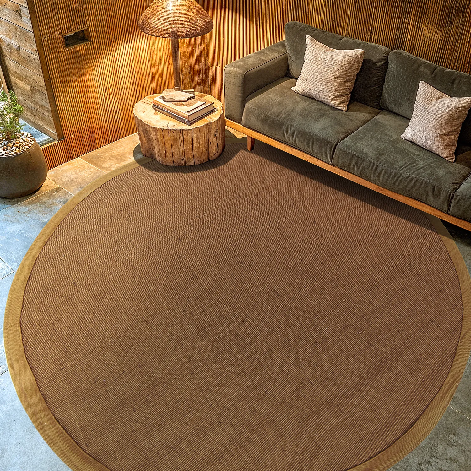 Ronde vloerkleden (sisal) - Agave (bruin)