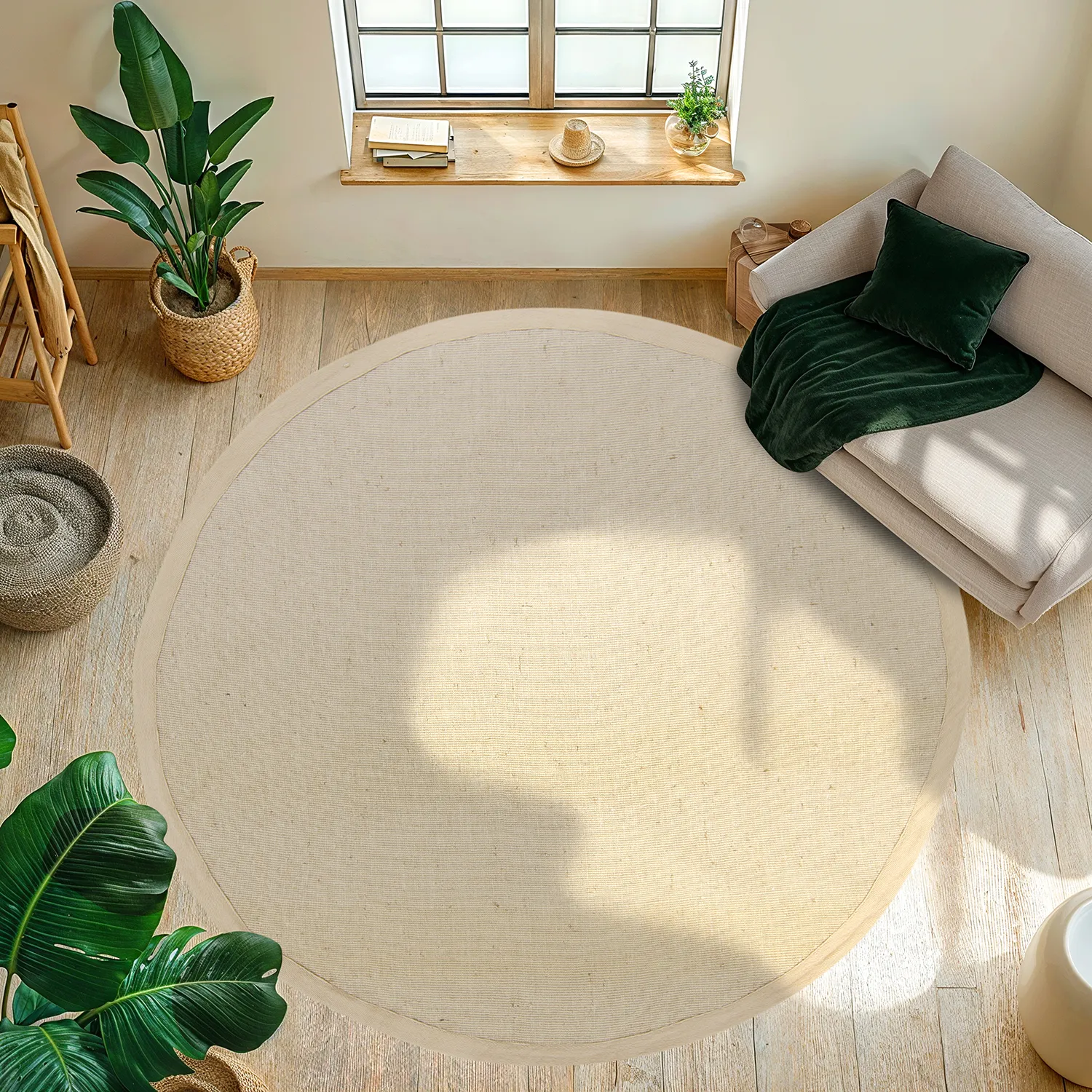 Ronde vloerkleden (sisal) - Agave (taupe)