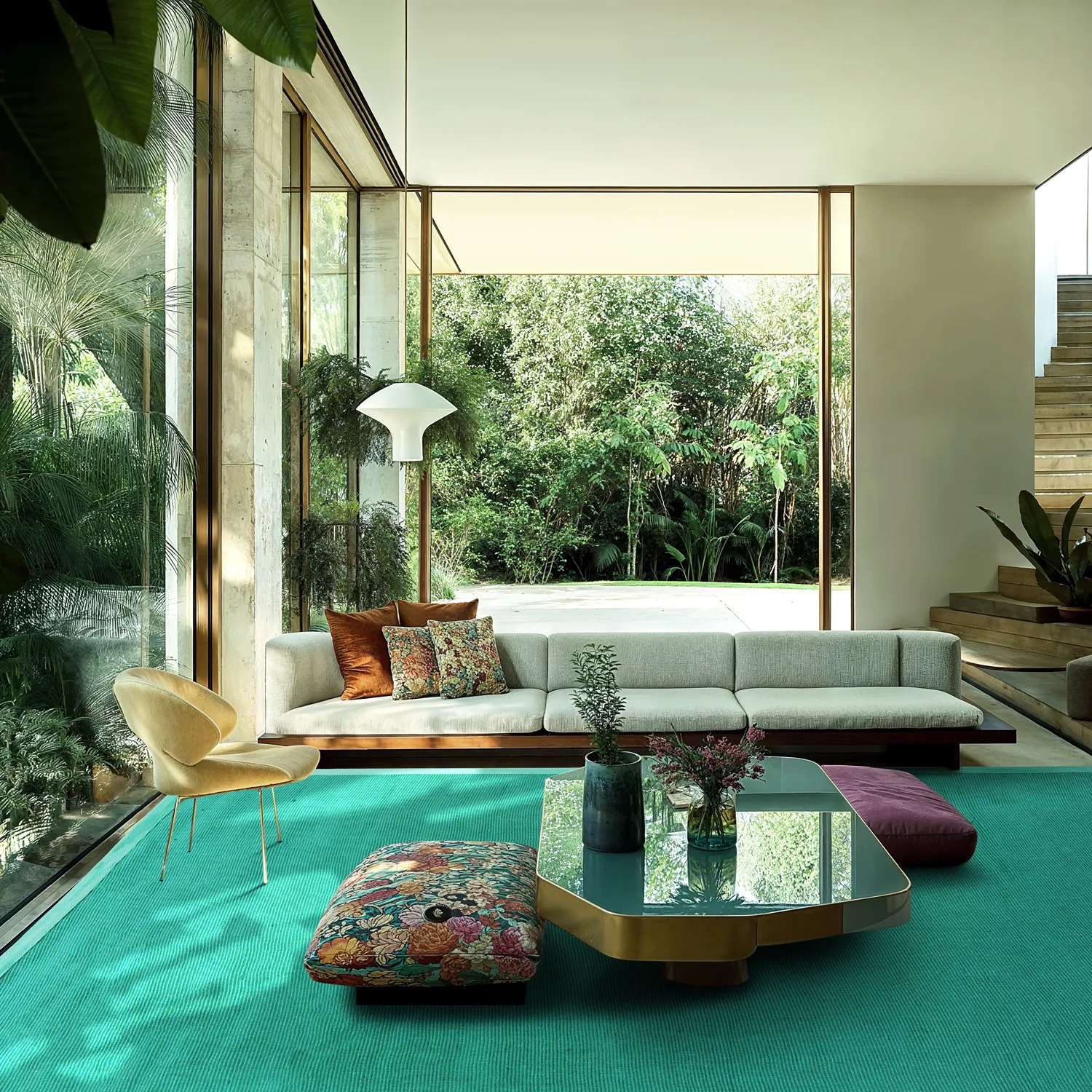Sisal-vloerkleed - Agave (smaragdgroen)