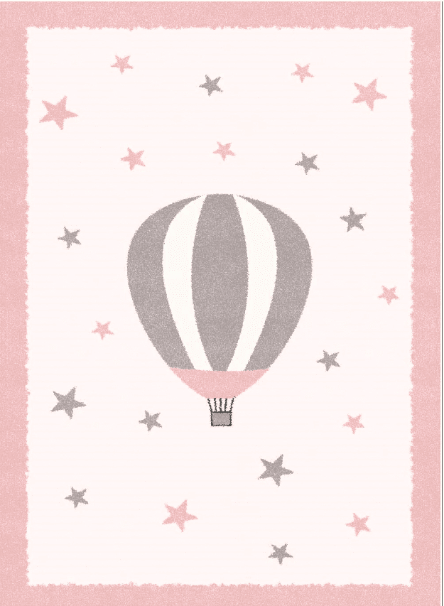 Kindervloerkleed - Alone Balloon (roze)