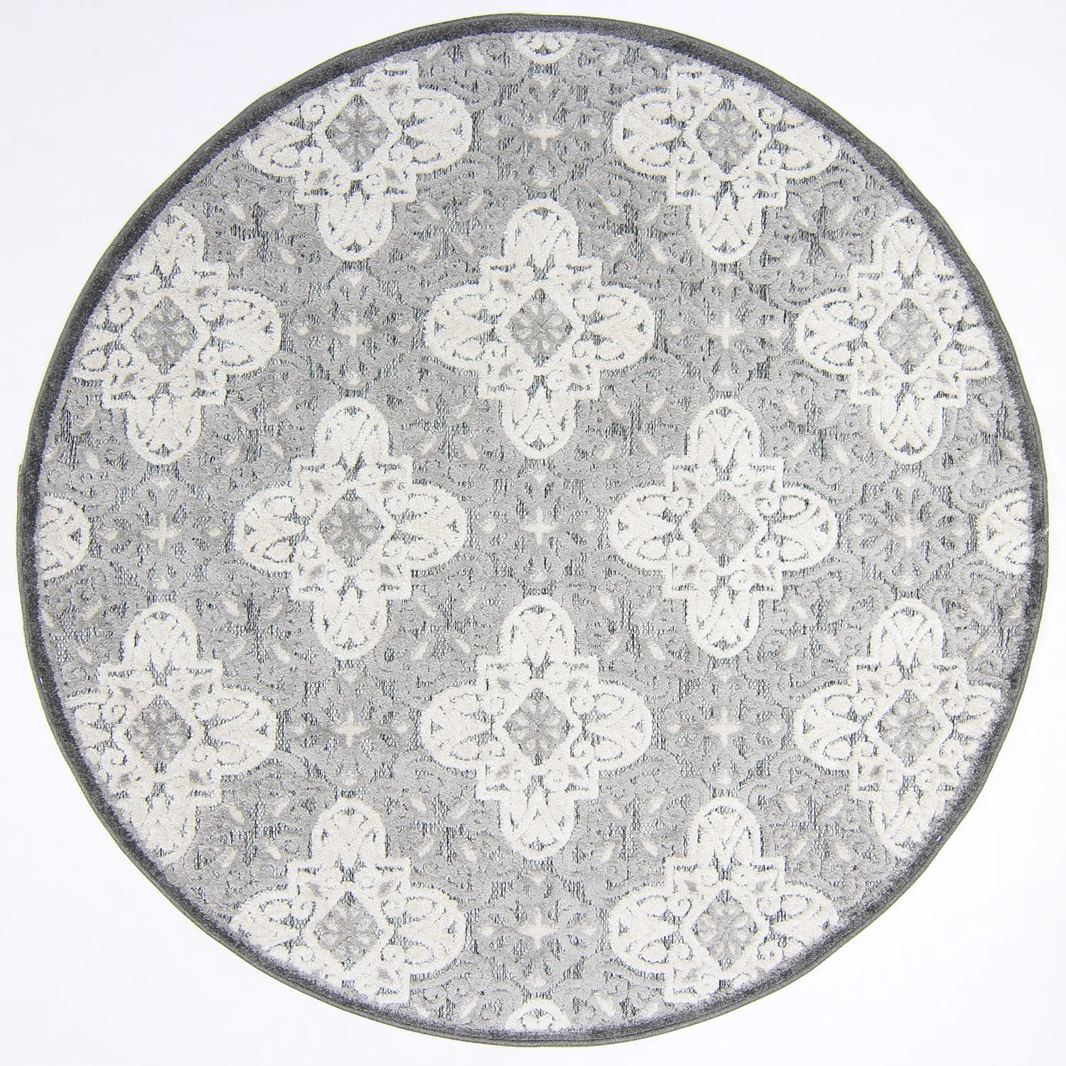 Ronde vloerkleden - Indoor/Outdoor Hampton (grijs)
