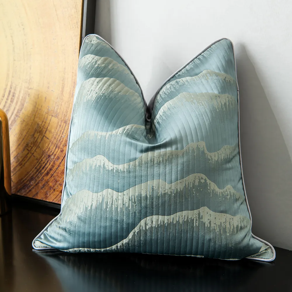 Kussensloop - Square Luxury 45 x 45 cm (blauw)