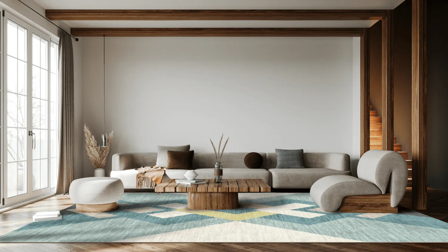 Wilton - Temara (blauw/multi)