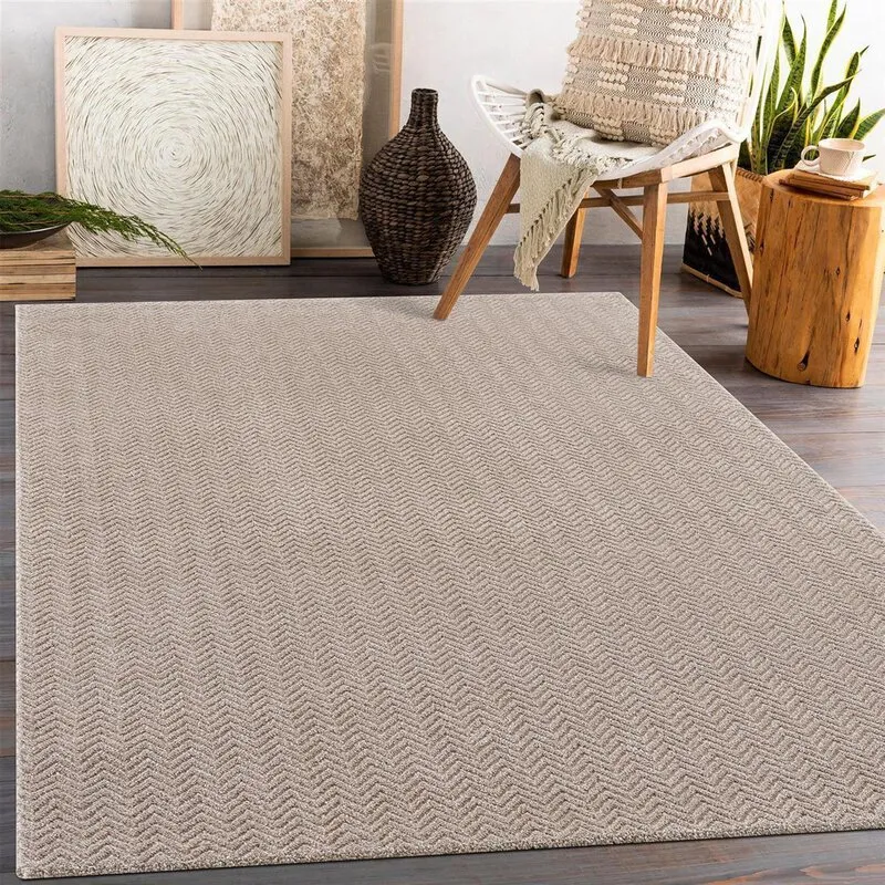 Hoogpolig vloerkleed - Pandora (beige)